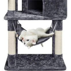 Yaheetech 3-Level Plush Cat Tree, Dark Gray, Medium -Cat Supplies 705022 PT5. AC SS1800 V1668549932