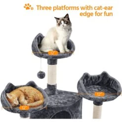Yaheetech 76.5-in Tree With 3 Condos Cat Tree 15 Yaheetech 76.5-in Tree With 3 Condos Cat Tree -Cat Supplies 705086 PT4. AC SS1800 V1686153625