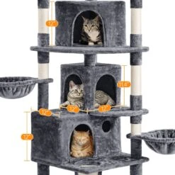 Yaheetech 76.5-in Tree With 3 Condos Cat Tree 16 Yaheetech 76.5-in Tree With 3 Condos Cat Tree -Cat Supplies 705086 PT5. AC SS1800 V1686153742