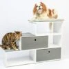 PetFusion Hybrid Cat Bookshelf & 3 Perches, White 1 PetFusion Hybrid Cat Bookshelf & 3 Perches, White -Cat Supplies 710246 MAIN. AC SS1800 V1671724586