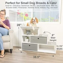 PetFusion Hybrid Cat Bookshelf & 3 Perches, White 13 PetFusion Hybrid Cat Bookshelf & 3 Perches, White -Cat Supplies 710246 PT5. AC SS1800 V1671724586