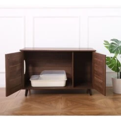 Sam's Pets Becky Box Enclosure End Table Cat Litter, Brown, Medium 13 Sam's Pets Becky Box Enclosure End Table Cat Litter, Brown, Medium -Cat Supplies 713035 PT3. AC SS1800 V1669239519