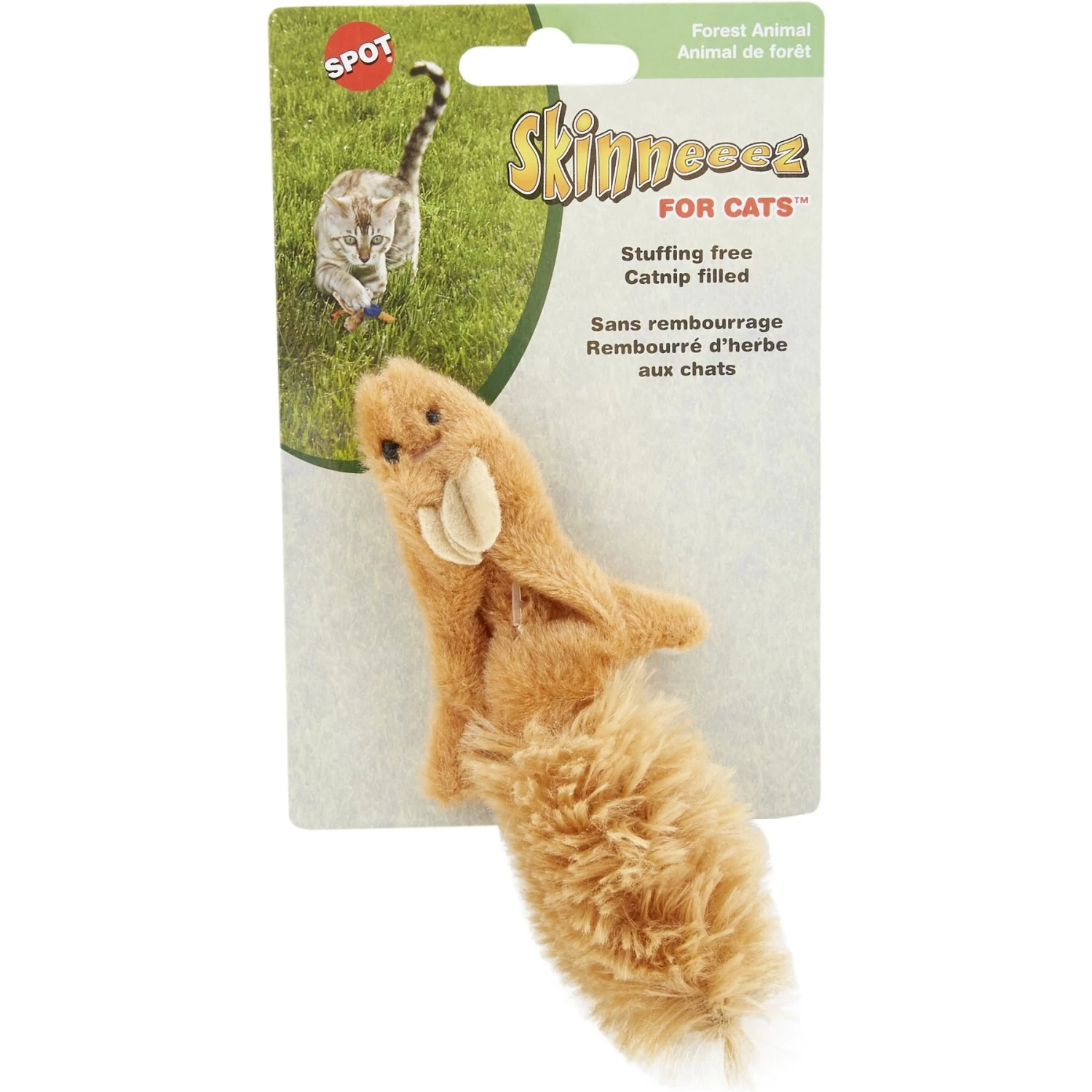 Ethical Pet Skinneeez Forest Creature Stuffing-Free Plush Cat Toy With Catnip, Color Varies 3 Ethical Pet Skinneeez Forest Creature Stuffing-Free Plush Cat Toy With Catnip, Color Varies
