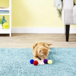 Ethical Pet Wool Pom Poms Cat Toy With Catnip 8 Ethical Pet Wool Pom Poms Cat Toy With Catnip -Cat Supplies 71326 PT3. AC SS1800 V1545172385