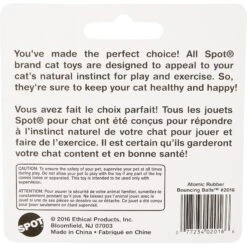 Ethical Pet Atomic Rubber Bouncing Ball Cat Toy 9 Ethical Pet Atomic Rubber Bouncing Ball Cat Toy -Cat Supplies 71456 PT3. AC SS1800 V1525718947