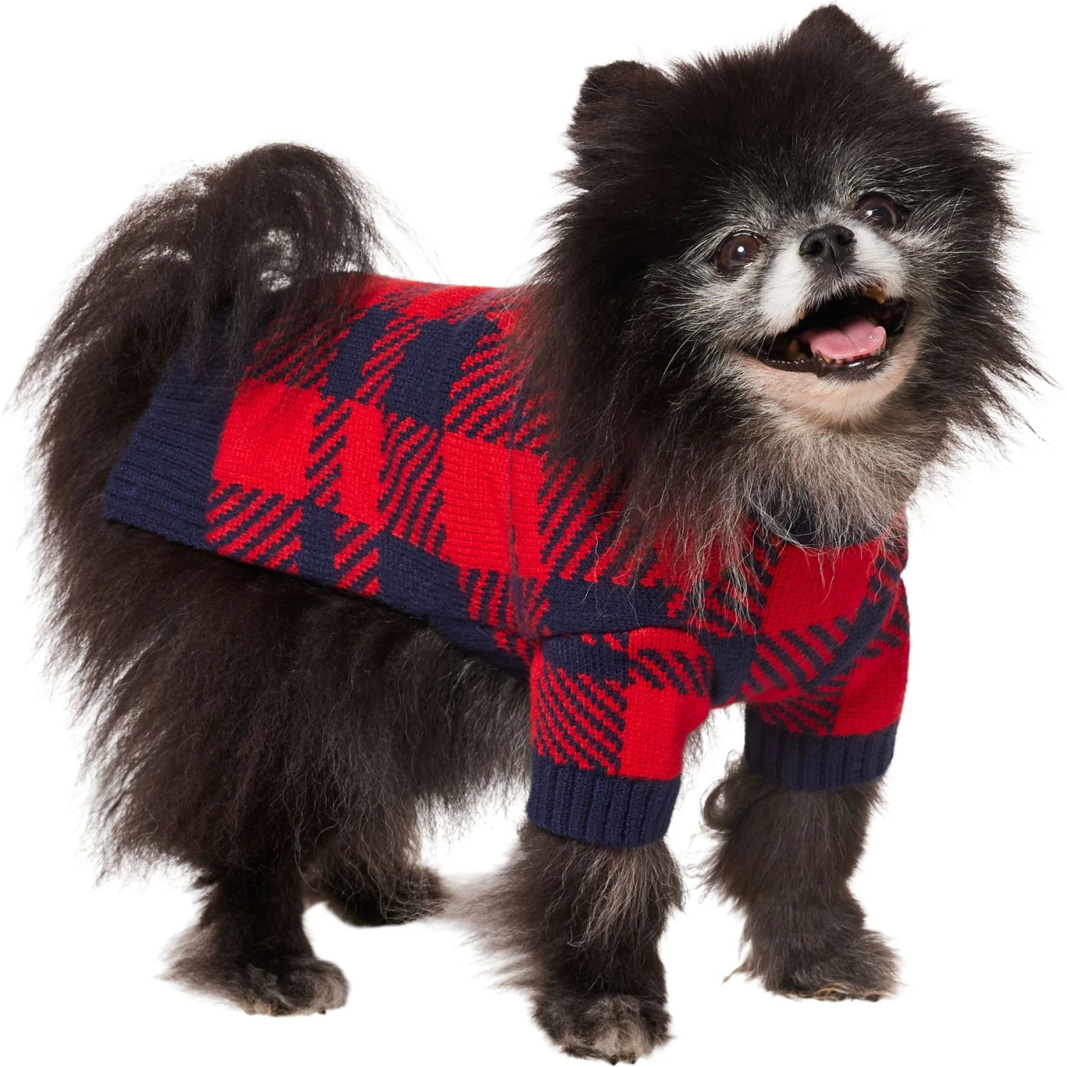 Frisco Fleece Lined Buffalo Plaid Mock Neck Dog & Cat Sweater 5 Frisco Fleece Lined Buffalo Plaid Mock Neck Dog & Cat Sweater - Image 3