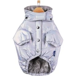Frisco Heavy Weight Iridescent Quilted Dog & Cat Hooded Puffer Coat -Cat Supplies 720038 PT4. AC SS1800 V1692978554