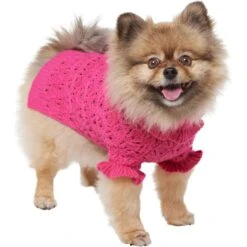 Frisco Ruffle Knit Pointelle Dog & Cat Turtleneck Sweater -Cat Supplies 720646 PT2. AC SS1800 V1703194381