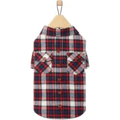 Frisco Red & Blue Plaid Dog & Cat Flannel Shirt -Cat Supplies 720838 PT3. AC SS1800 V1693401664