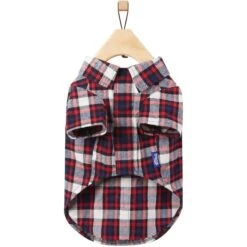 Frisco Red & Blue Plaid Dog & Cat Flannel Shirt -Cat Supplies 720838 PT4. AC SS1800 V1693401030