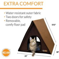 K&H Pet Products Outdoor Unheated Multi-Kitty A-Frame House 11 K&H Pet Products Outdoor Unheated Multi-Kitty A-Frame House -Cat Supplies 72244 PT2. AC SS1800 V1611763321