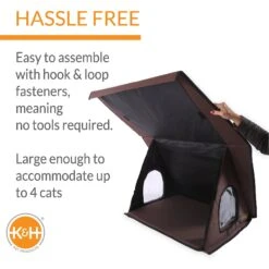 K&H Pet Products Outdoor Unheated Multi-Kitty A-Frame House 12 K&H Pet Products Outdoor Unheated Multi-Kitty A-Frame House -Cat Supplies 72244 PT3. AC SS1800 V1611771434