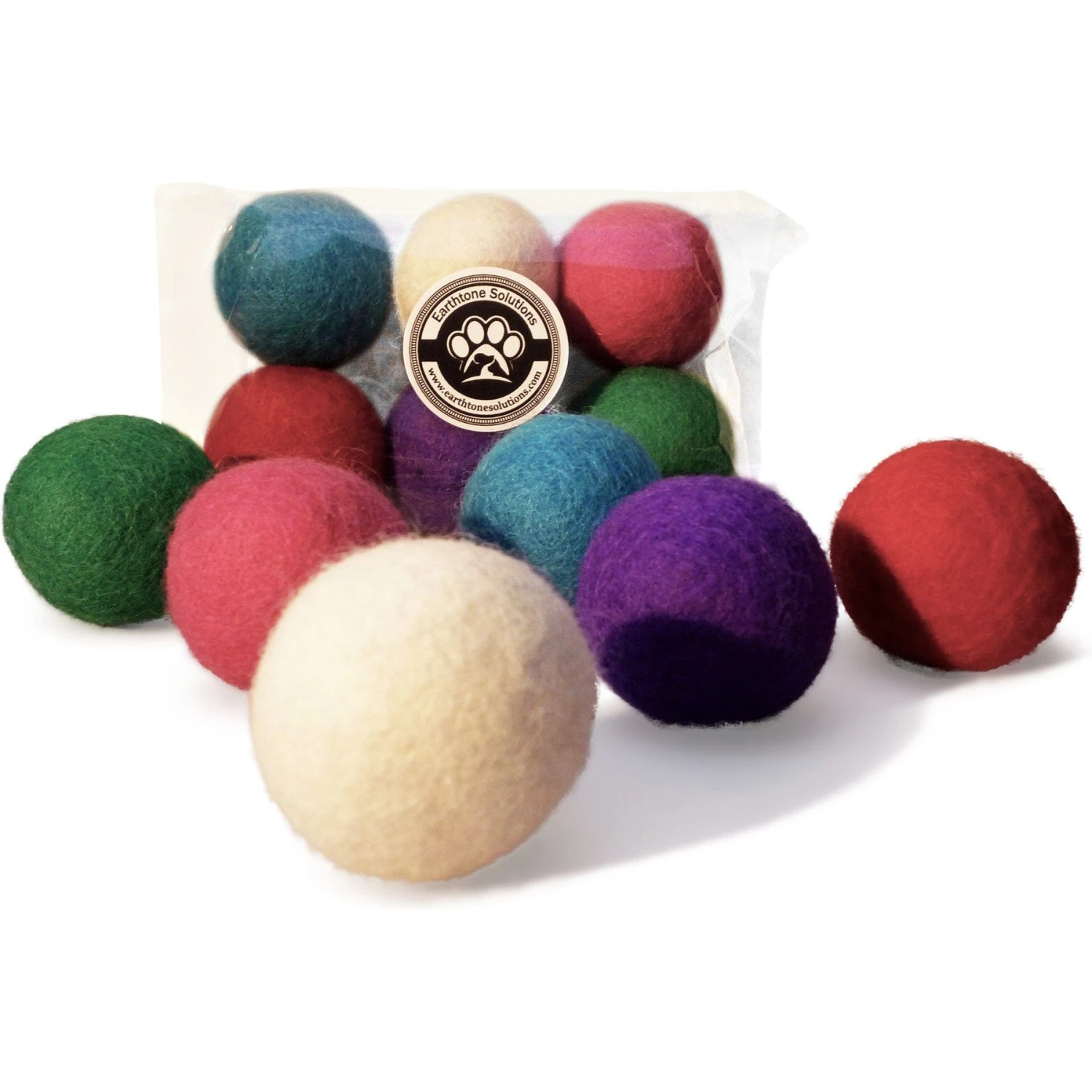 Earthtone Solutions Felted Wool Cat Ball Toy, 6 Count 3 Earthtone Solutions Felted Wool Cat Ball Toy, 6 Count