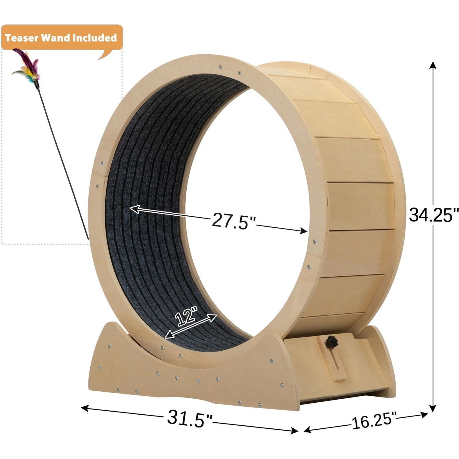 Coziwow Exercise Wheel With Lock & Teaser Cat Treadmill 4 Coziwow Exercise Wheel With Lock & Teaser Cat Treadmill - Image 2