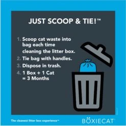 Boxiecat Scoop & Tie Cat Litter Waste Bag, 120 Count -Cat Supplies 732278 PT6. AC SS1800 V1673466931