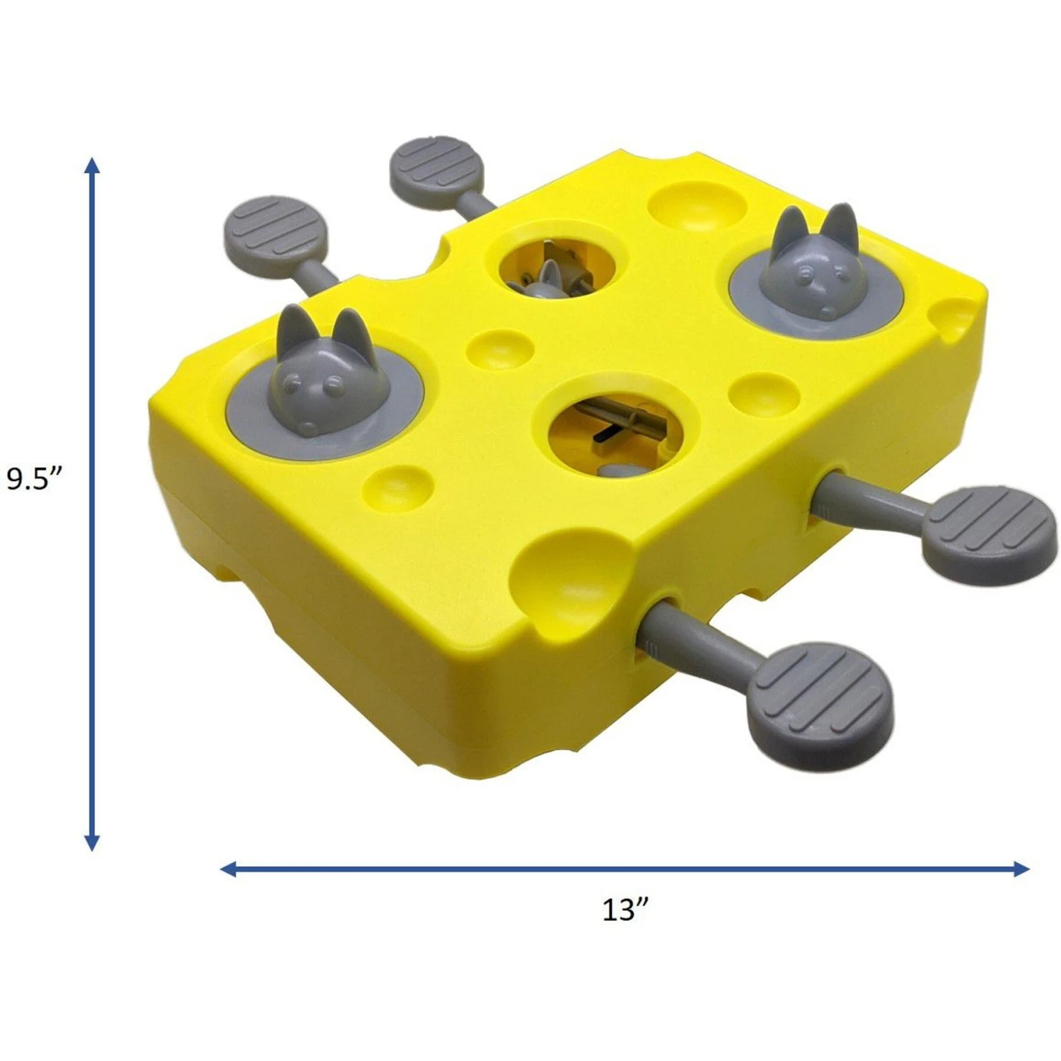Ethical Pet Pounce A Mouse Treat Dispensing Cat Toy, Yellow 4 Ethical Pet Pounce A Mouse Treat Dispensing Cat Toy, Yellow - Image 2