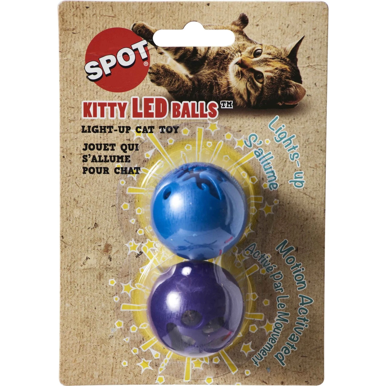 Ethical Pet Kitty Electronic Ball Cat Toy, Blue/Purple, 2 Count 3 Ethical Pet Kitty Electronic Ball Cat Toy, Blue/Purple, 2 Count