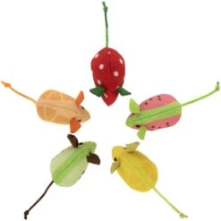 SmartyKat Skitter Slices Plush Cat Toy With Catnip, 5 Count -Cat Supplies 736894 PT4. AC SS1800 V1672842433