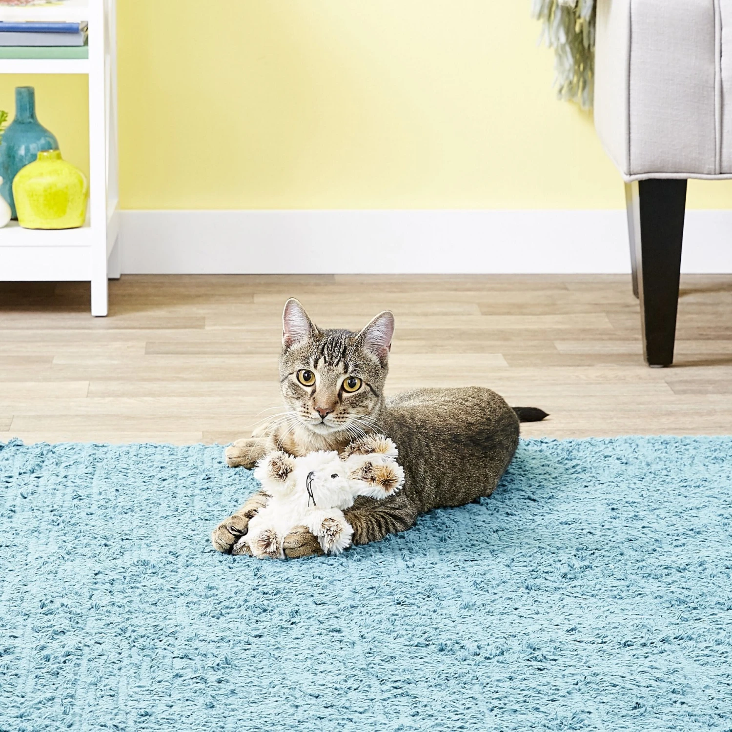 KONG Softies Fuzzy Bunny Cat Toy, Color Varies 4 KONG Softies Fuzzy Bunny Cat Toy, Color Varies - Image 2