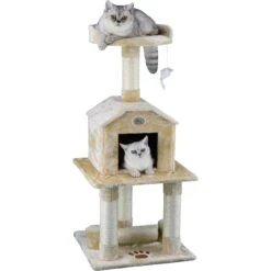 Go Pet Club 45-in Faux Fur Cat Tree & Condo 15 Go Pet Club 45-in Faux Fur Cat Tree & Condo -Cat Supplies 74000 PT5. AC SS1800 V1510350713