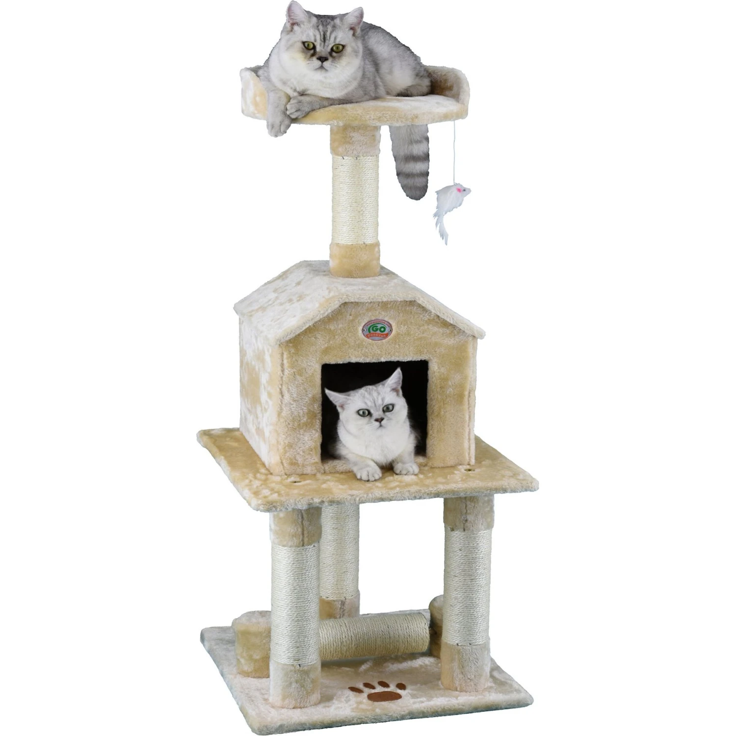 Go Pet Club 45-in Faux Fur Cat Tree & Condo 8 Go Pet Club 45-in Faux Fur Cat Tree & Condo - Image 6