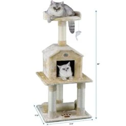 Go Pet Club 45-in Faux Fur Cat Tree & Condo 16 Go Pet Club 45-in Faux Fur Cat Tree & Condo -Cat Supplies 74000 PT6. AC SS1800 V1671226284