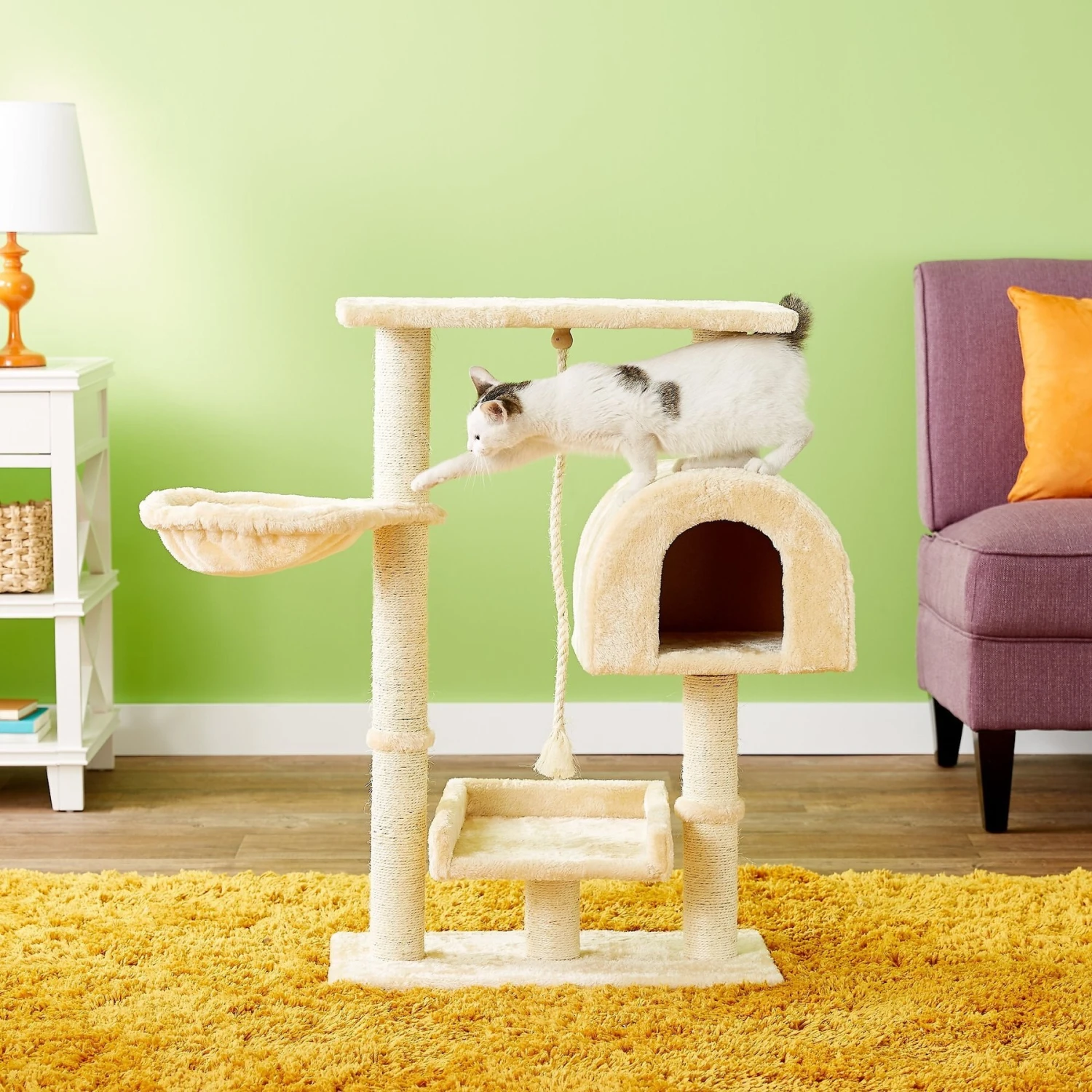 Go Pet Club 36-in Faux Fur Cat Tree & Condo 3 Go Pet Club 36-in Faux Fur Cat Tree & Condo