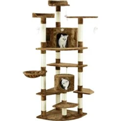 Go Pet Club 80-in Faux Fur Cat Tree & Condo 6 Go Pet Club 80-in Faux Fur Cat Tree & Condo -Cat Supplies 74012 PT1. AC SS1800 V1510350831