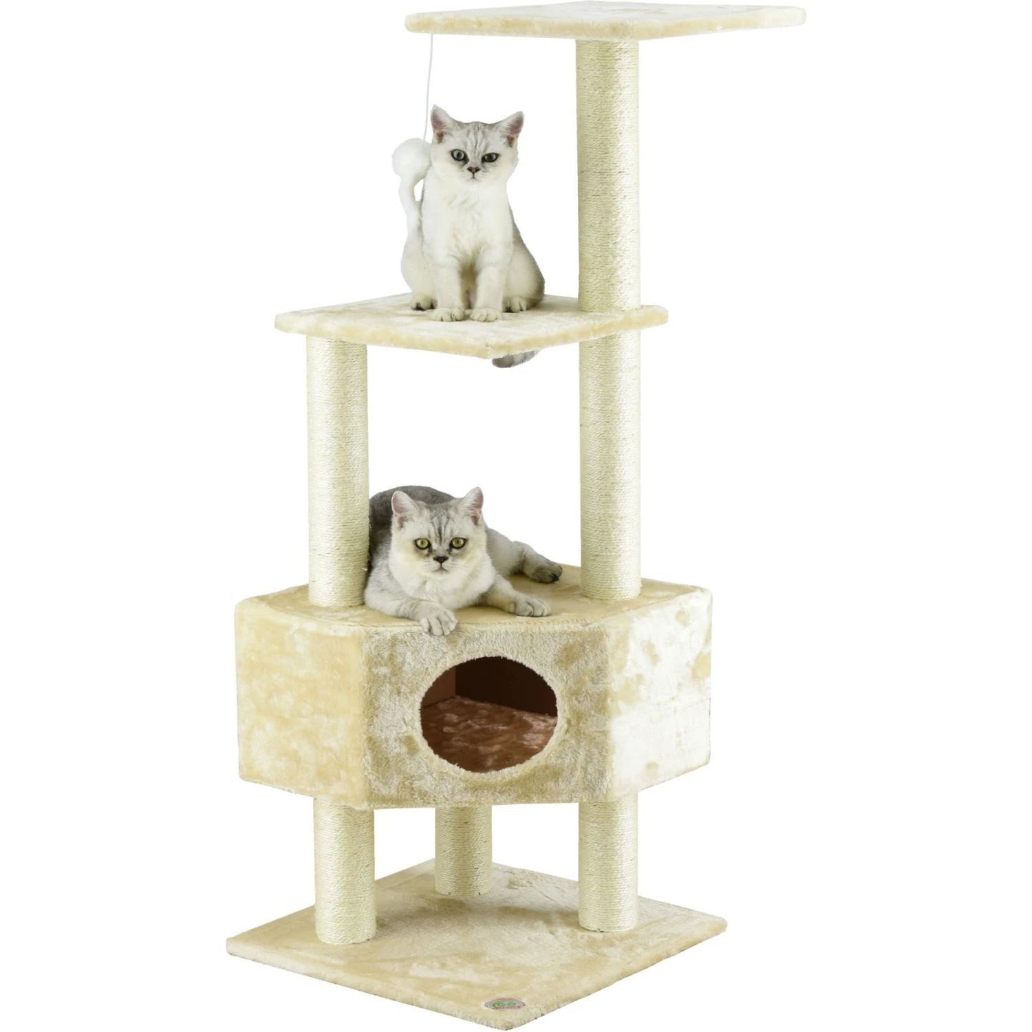 Go Pet Club 51-in Faux Fur Cat Tree & Condo 5 Go Pet Club 51-in Faux Fur Cat Tree & Condo - Image 3
