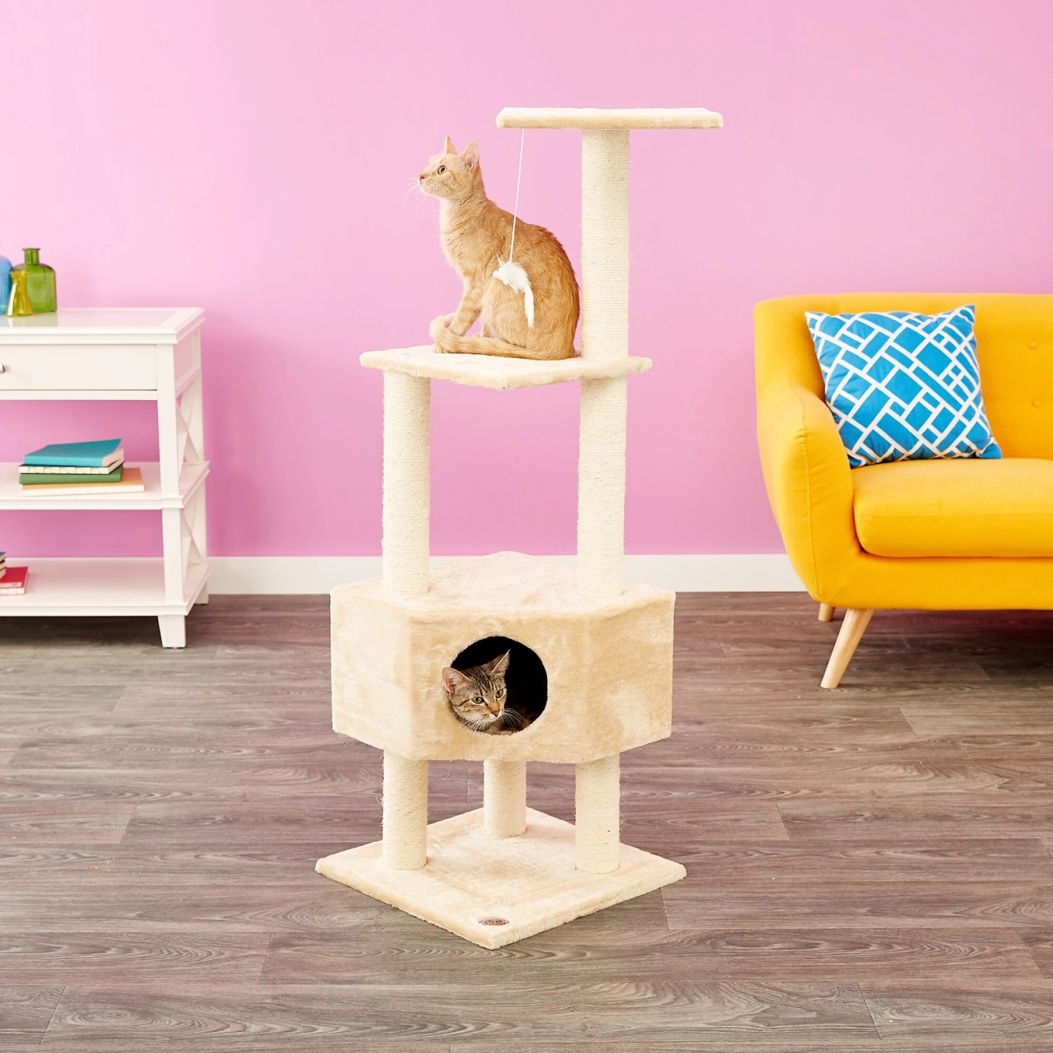 Go Pet Club 51-in Faux Fur Cat Tree & Condo 9 Go Pet Club 51-in Faux Fur Cat Tree & Condo - Image 7