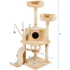 Go Pet Club 55-in Slide Cat Tree -Cat Supplies 74037 PT6. AC SS1800 V1671226226