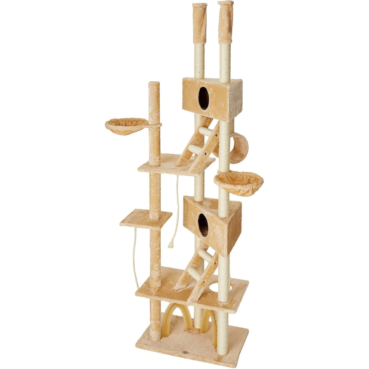 Go Pet Club 106-in Floor-to-Ceiling Faux Fur Cat Tree & Condo 4 Go Pet Club 106-in Floor-to-Ceiling Faux Fur Cat Tree & Condo - Image 2