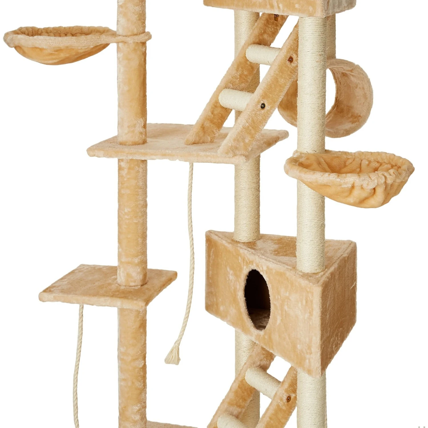 Go Pet Club 106-in Floor-to-Ceiling Faux Fur Cat Tree & Condo 5 Go Pet Club 106-in Floor-to-Ceiling Faux Fur Cat Tree & Condo - Image 3