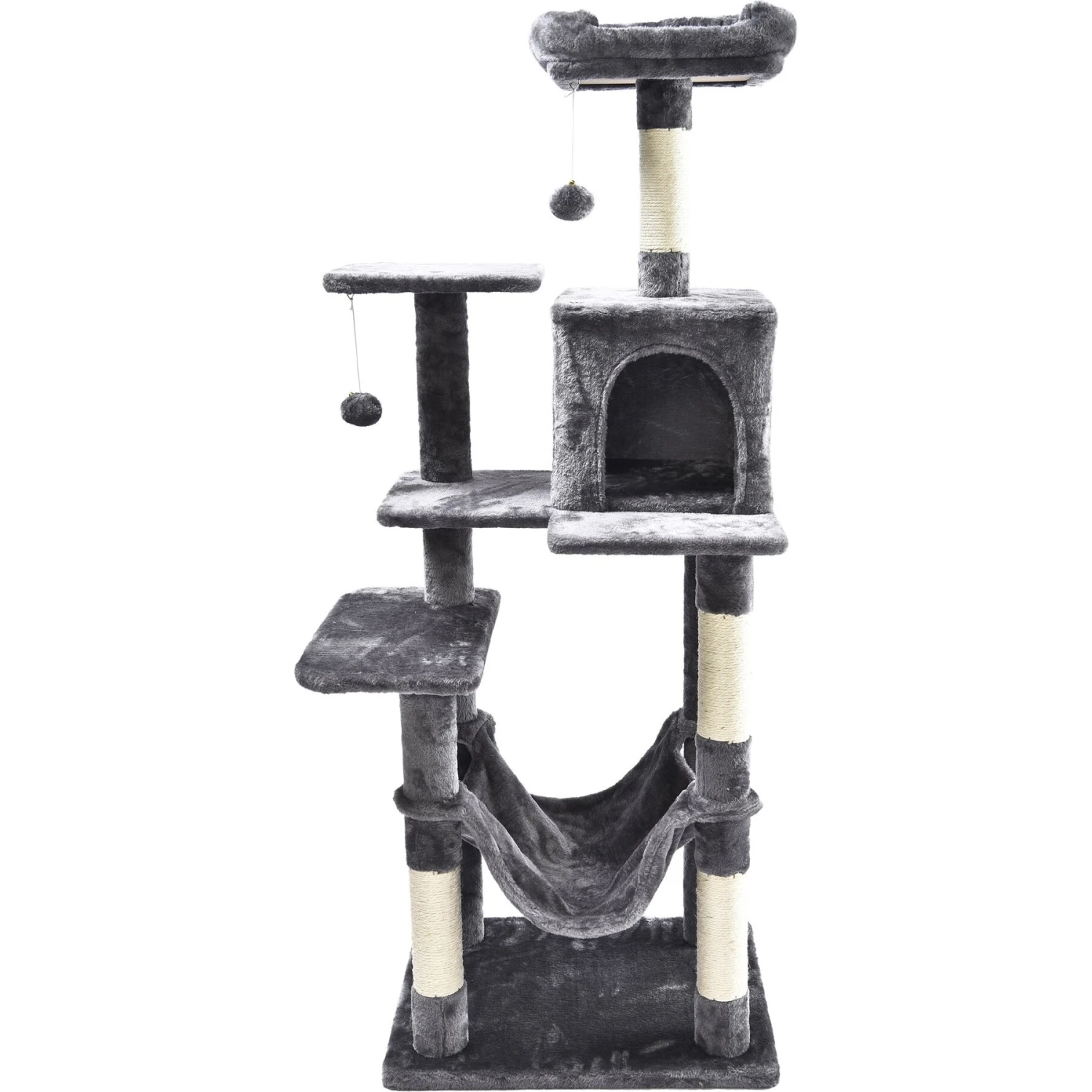 Cat Craft 7 Level Plush & Sisal Cat Activity Cat Tree Habitat, Gray, X-Large 6 Cat Craft 7 Level Plush & Sisal Cat Activity Cat Tree Habitat, Gray, X-Large - Image 4