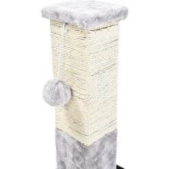 Cat Craft Plush & Sisal Square Cat Scratching Post With Plush Hanging Cat Toy, Gray/Natural, Small 14 Cat Craft Plush & Sisal Square Cat Scratching Post With Plush Hanging Cat Toy, Gray/Natural, Small -Cat Supplies 744750 PT5. AC SS1800 V1689974824