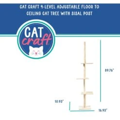 Cat Craft 4-Level Adjustable Climbing & Perch Cat Tree With Scratching Post, Cream, X-Large 11 Cat Craft 4-Level Adjustable Climbing & Perch Cat Tree With Scratching Post, Cream, X-Large -Cat Supplies 744814 PT2. AC SS1800 V1674069683