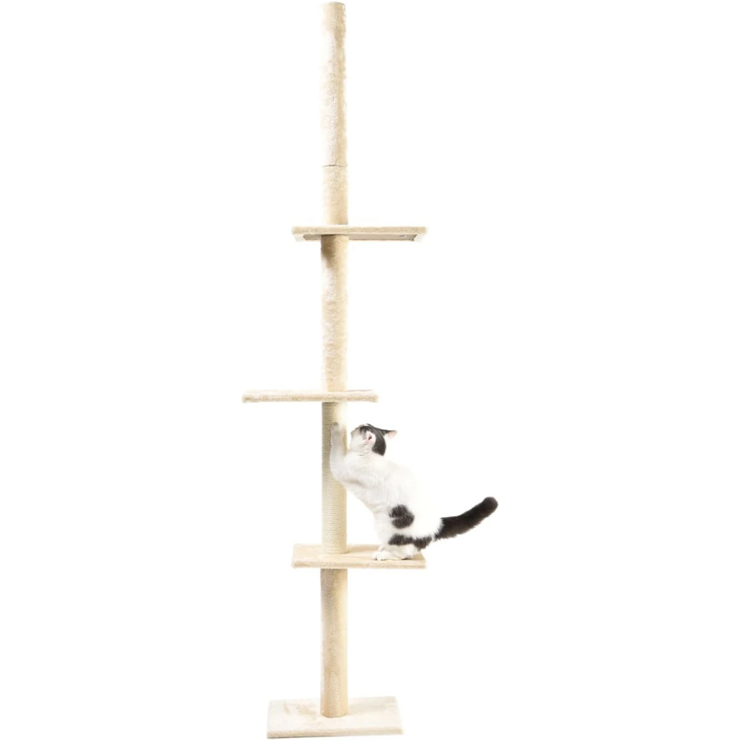 Cat Craft 4-Level Adjustable Climbing & Perch Cat Tree With Scratching Post, Cream, X-Large 9 Cat Craft 4-Level Adjustable Climbing & Perch Cat Tree With Scratching Post, Cream, X-Large - Image 7