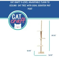 Cat Craft 4-Level Adjustable Climbing & Perch Cat Tree With Scratch Mat Post, Cream, X-Large 12 Cat Craft 4-Level Adjustable Climbing & Perch Cat Tree With Scratch Mat Post, Cream, X-Large -Cat Supplies 744846 PT2. AC SS1800 V1674071337