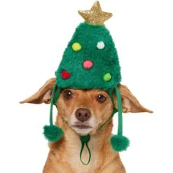 Frisco Christmas Tree Faux Fur Dog & Cat Hat 11 Frisco Christmas Tree Faux Fur Dog & Cat Hat -Cat Supplies 745582 PT2. AC SS1800 V1694801957