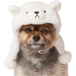 Frisco Plush Polar Bear Dog & Cat Hat 11 Frisco Plush Polar Bear Dog & Cat Hat -Cat Supplies 745614 PT2. AC SS1800 V1694802014