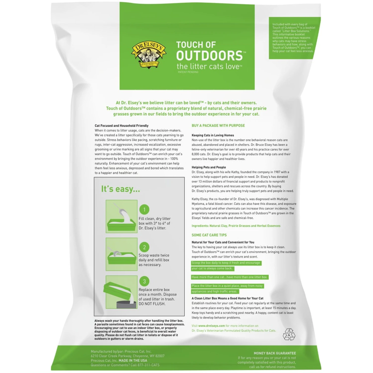Dr. Elsey's Touch Of Outdoors Stress-Reducing Clumping Clay Cat Litter 5 Dr. Elsey's Touch Of Outdoors Stress-Reducing Clumping Clay Cat Litter - Image 3