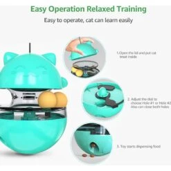 Shele Tumbler Interactive Cat Toy, Turquoise -Cat Supplies 771334 PT4. AC SS1800 V1676063740