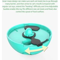 Shele Tumbler Interactive Cat Toy, Turquoise -Cat Supplies 771334 PT6. AC SS1800 V1676063311