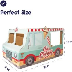 Catstages Kitty Cat Play Condo Ice Cream Truck Cat Toy, Mint -Cat Supplies 786934 PT4. AC SS1800 V1682618007