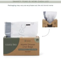 Casa Leo Leo's Loo Unscented Self-Cleaning Drawstring Waste Drawer Box Liners, 50 Count 15 Casa Leo Leo's Loo Unscented Self-Cleaning Drawstring Waste Drawer Box Liners, 50 Count -Cat Supplies 802470 PT5. AC SS1800 V1703871569