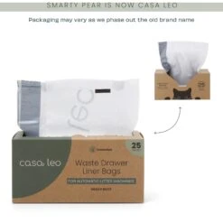 Casa Leo Leo's Loo Lavender Scented Self-Cleaning Drawstring Waste Drawer Box Liners 15 Casa Leo Leo's Loo Lavender Scented Self-Cleaning Drawstring Waste Drawer Box Liners -Cat Supplies 802494 PT5. AC SS1800 V1703871568