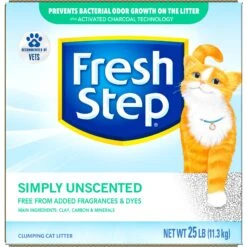 Fresh Step Simply Unscented Clumping Clay Cat Litter -Cat Supplies 80298 PT7. AC SS1800 V1694458829