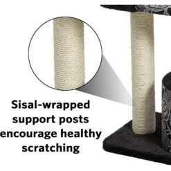 MidWest Feline Nuvo Carnival 37.5-in Faux Fur Cat Tree & Condo -Cat Supplies 80340 PT2. AC SS1800 V1582738750