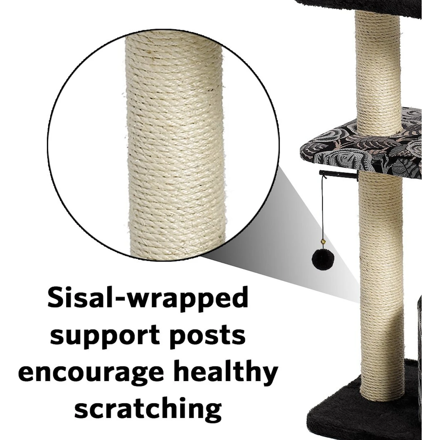 MidWest Feline Nuvo Tower 50.5-in Faux Fur Cat Tree & Condo 11 MidWest Feline Nuvo Tower 50.5-in Faux Fur Cat Tree & Condo - Image 9