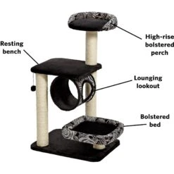 MidWest Feline Nuvo Escapade 40.25-in Faux Fur Cat Tree -Cat Supplies 80346 PT5. AC SS1800 V1500319236